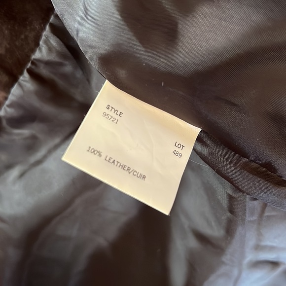 Vintage 90s real suede mini skirt- brown suede - Picture 5 of 7